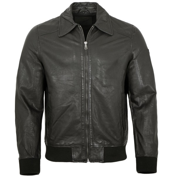 Mauritius - Herren Lederjacke Lammnappa schwarz-14518