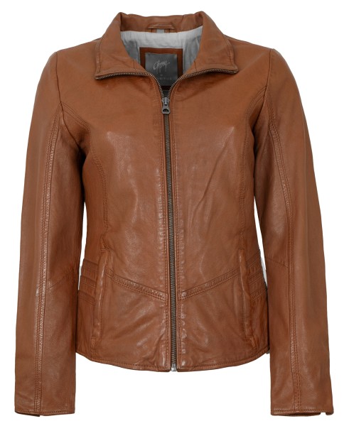 Gipsy by Mauritius - Damen Lederjacke Lammnappa cognac-13920