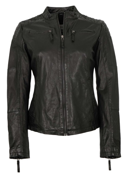 7eleven - Damen Lederjacke Lammnappa schwarz-14039