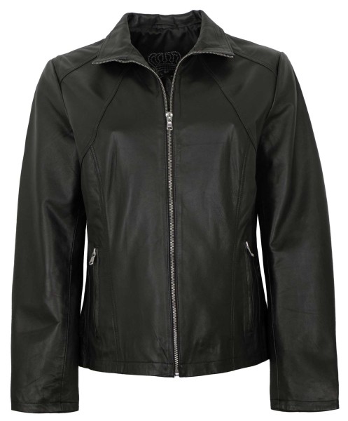 MADDOX - Damen Lederjacke Lammnappa schwarz-13992