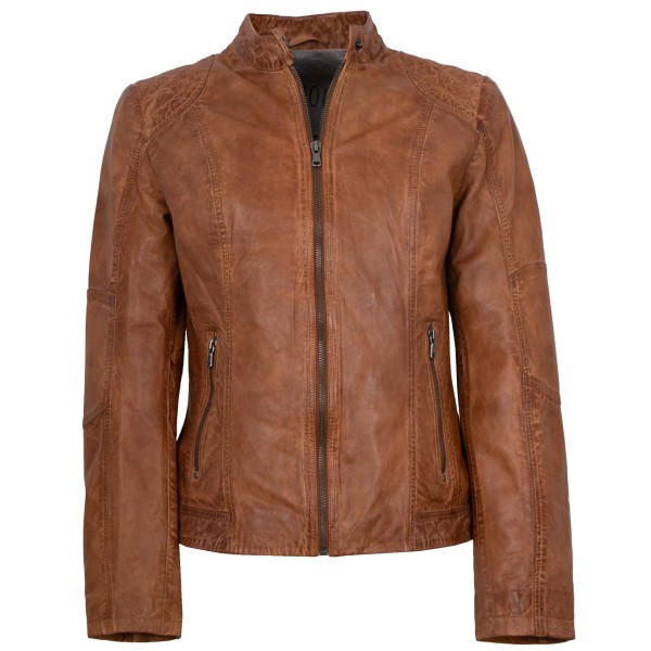 MADDOX - Damen Lederjacke Lammnappa cognac-14274