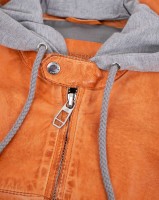 Vorschau: Milestone - Herren Lederjacke Lammnappa Kapuze orange-14027-7 Vorschau: Milestone - Herren Lederjacke Lammnappa Kapuze orange-14027-7