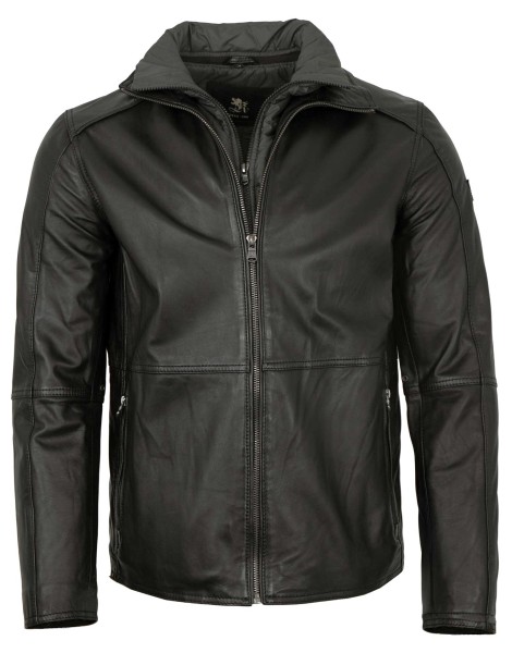 OTTO KERN - Herren Lederjacke Lammnappa schwarz-14172