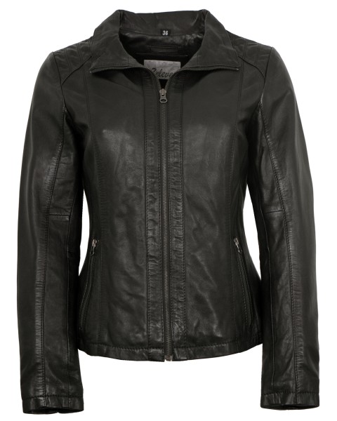 7eleven - Damen Lederjacke Lammnappa schwarz-14138