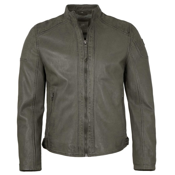 Gipsy - Herren Lederjacke Lammnappa dusty green-14216