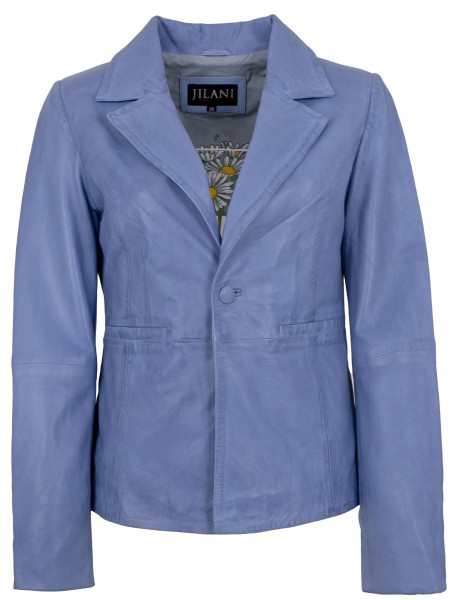 Jilani - Damen Lederjacke Blazer Lammnappa blau-13790