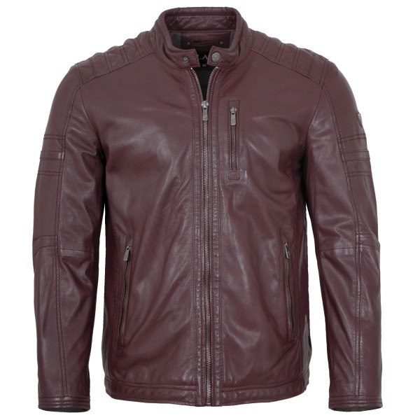 Jilani - Herren Lederjacke Lammnappa ox-red-14262