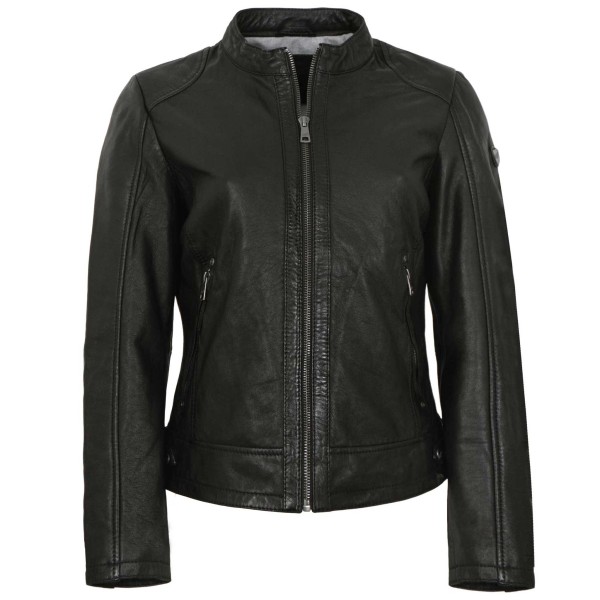 Mauritius - Damen Lederjacke Lammnappa schwarz-14461-4