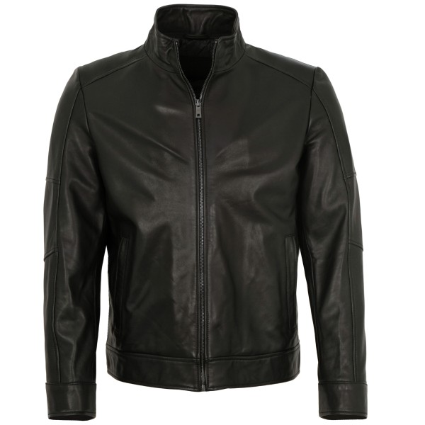 Milestone - Herren Lederjacke Lammnappa schwarz14328-2