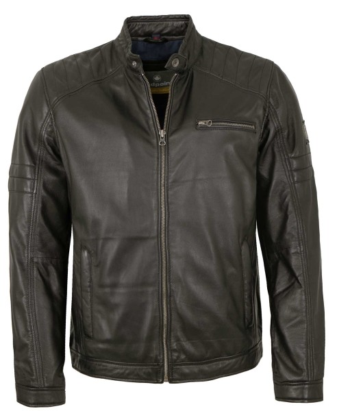 Redpoint - Herren Lederjacke Lammnappa schwarz-10454