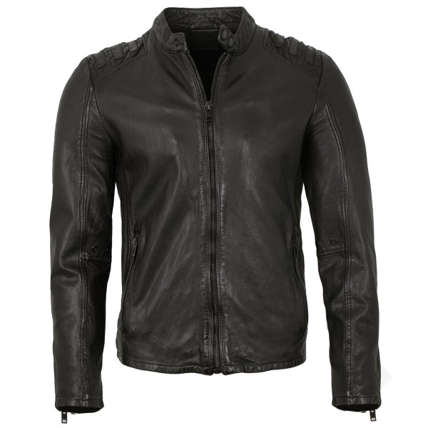 Mauritius - Herren Lederjacke Lammnappa schwarz-14229