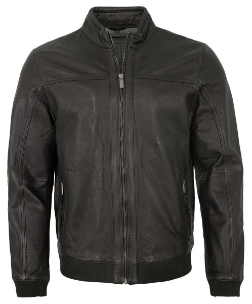 Deercraft - Herren Lederjacke Blouson Lammnappa schwarz-14002