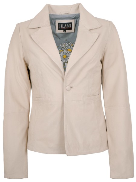 Jilani - Damen Lederjacke Blazer Lammnappa beige-13789