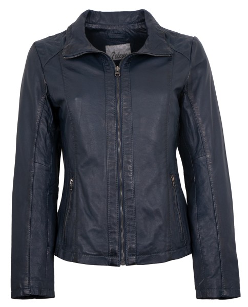 7eleven - Damen Lederjacke Lammnappa dunkelblau-13799