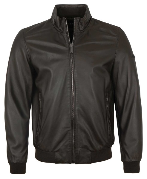 Bugatti - Herren Lederjacke Blouson Lammnappa dunkelbraun-14168