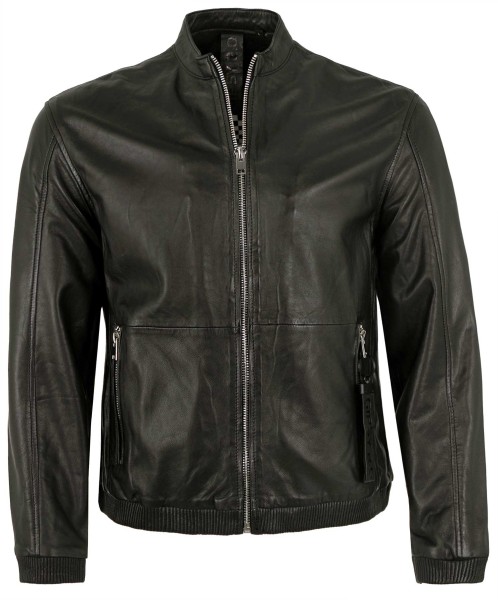 Gipsy - Herren Lederjacke Blouson Lammnappa schwarz-13381-5