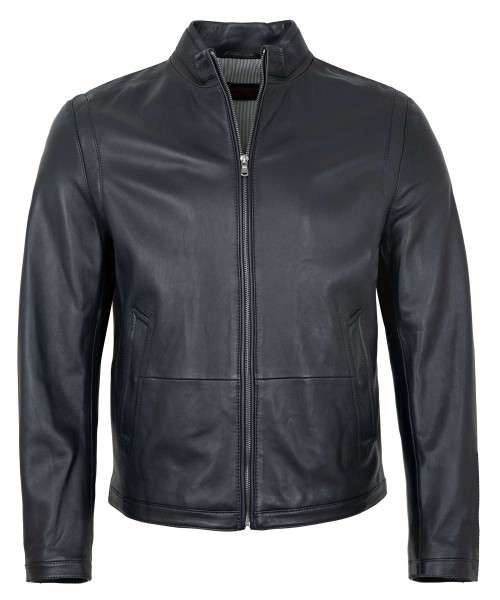 MADDOX - Herren Lederjacke Lammnappa blau-14167