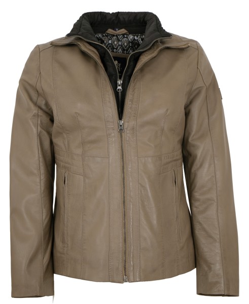 OTTO KERN - Damen Lederjacke Lammnappa coffee-14149