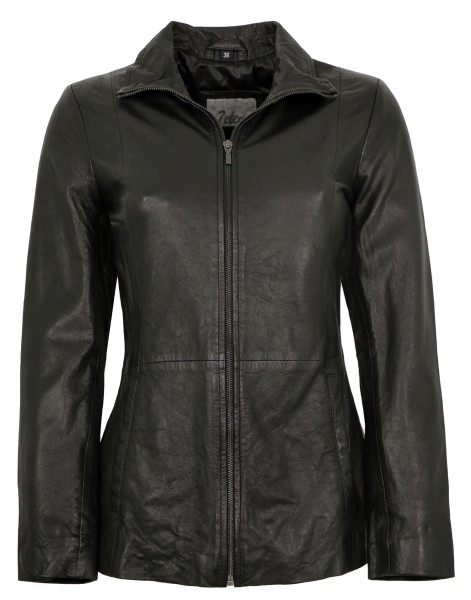 7eleven - Damen Lederjacke Lammnappa schwarz-13798