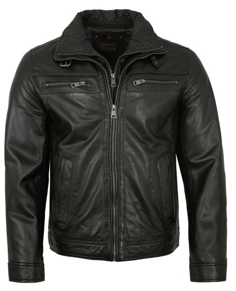 Existenz - Herren Lederjacke Lammnappa schwarz-14163