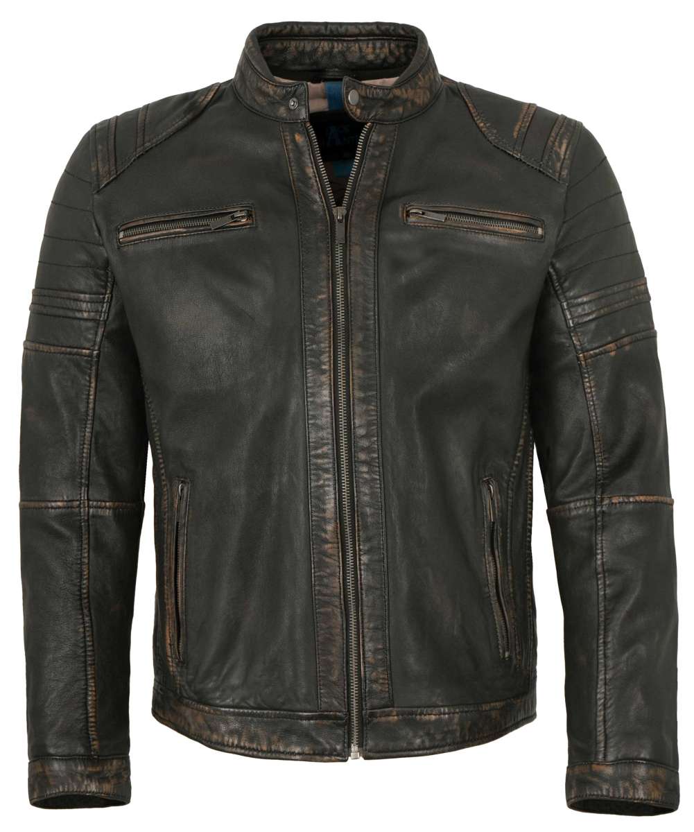 Biker Lederjacke Echt Lederjacke Herren Biker Herren Biker
