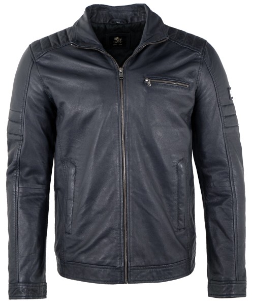 OTTO KERN - Herren Lederjacke Lammnappa navy-13190