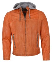 Vorschau: Milestone - Herren Lederjacke Lammnappa Kapuze orange-14027 Vorschau: Milestone - Herren Lederjacke Lammnappa Kapuze orange-14027