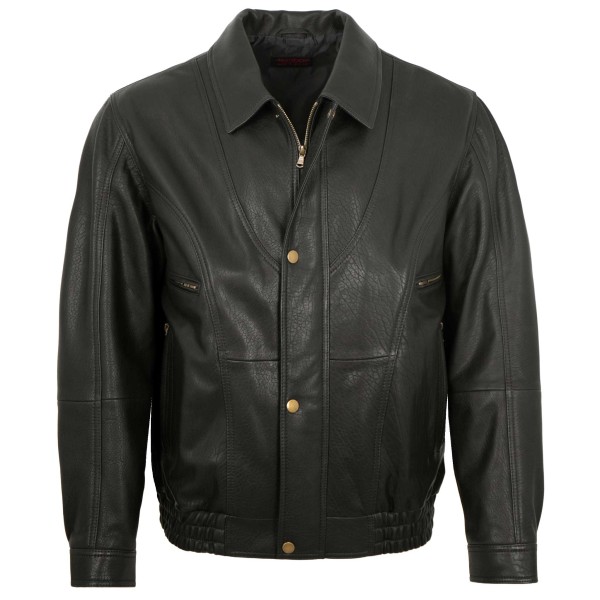 MADDOX - Herren Lederjacke Blouson Lammnappa schwarz-14464-1