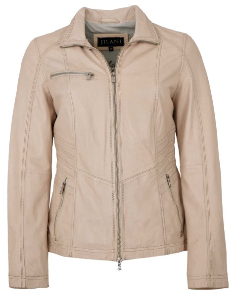 Jilani - Damen Lederjacke Lammnappa sand-13879