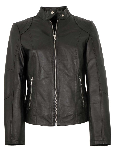 MADDOX - Damen Lederjacke Lammnappa schwarz-13982