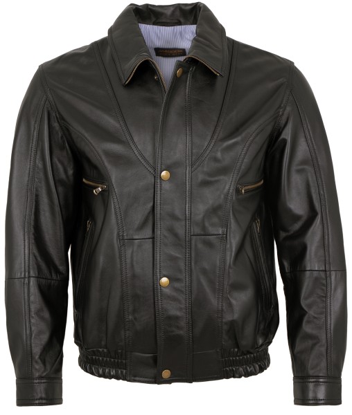 MADDOX - Herren Lederjacke Blouson Lammnappa schwarz-13835