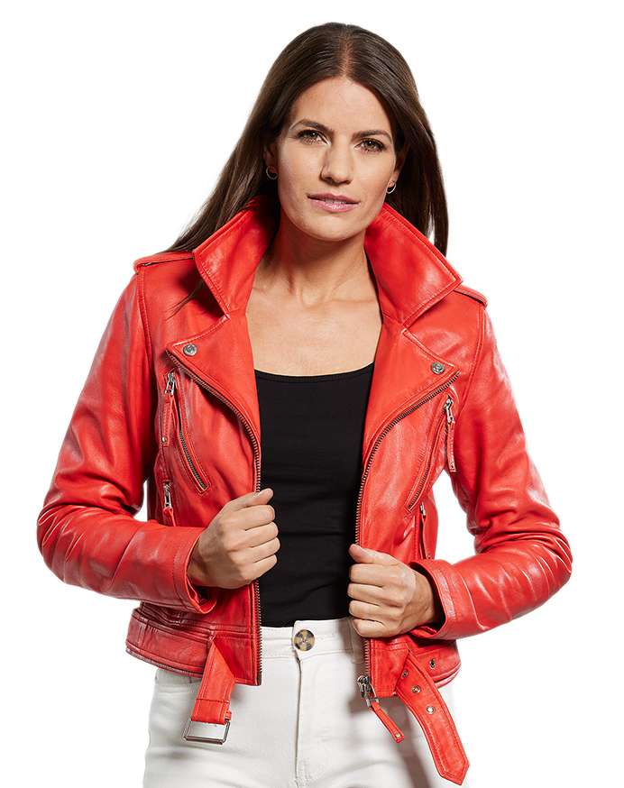 Zara Lederjacke Bikerjacke Lederjacke Mit Schaffell Damen Jilani