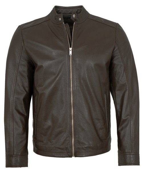 Existenz - Herren Lederjacke Lammnappa dunkelbraun-14140
