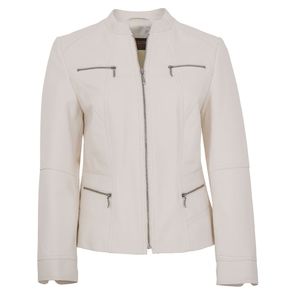MADDOX - Damen Lederjacke Lammnappa weiß-144435