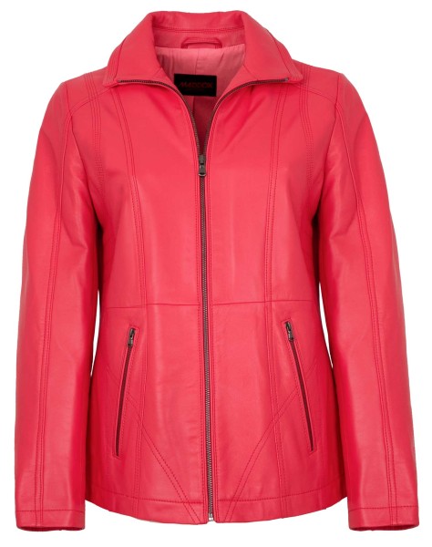 MADDOX - Damen Lederjacke Lammnappa fuchsia-13895