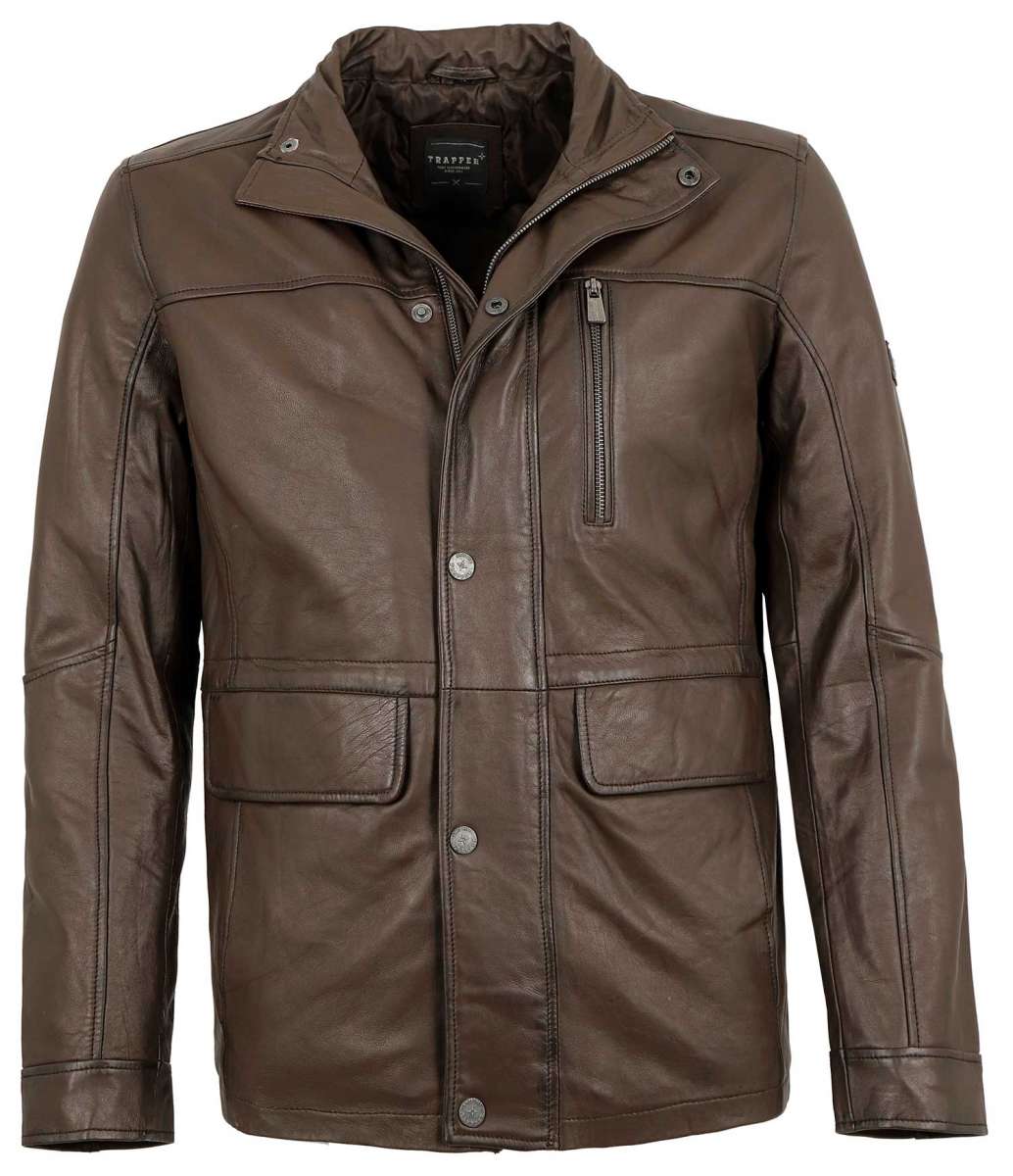 Hochwertige Trapper Lederjacke Von Trapper Leather Jacket Trapper