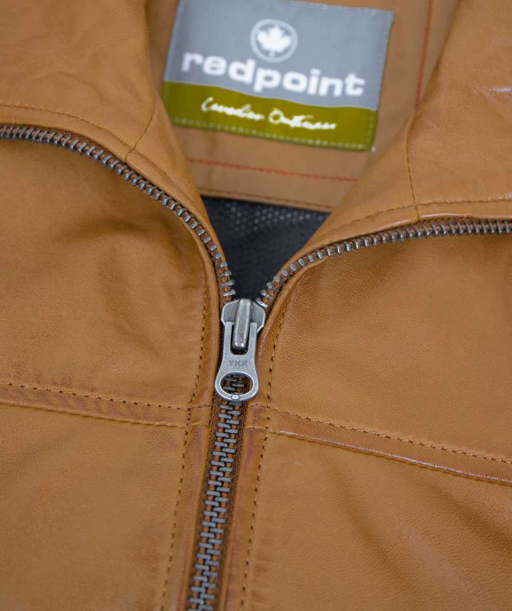 Redpoint Herren Lederjacke Lammnappa haselnuss