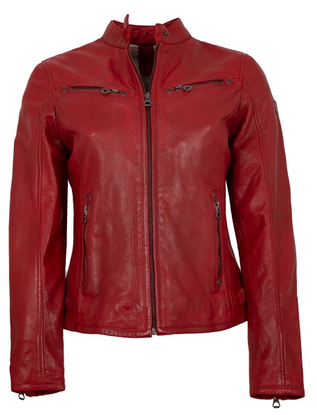 Gipsy - Damen Lederjacke Lammnappa rot-13811