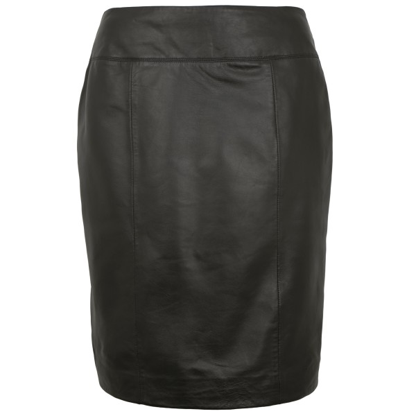 Maddox - Damen Lederrock Lammnappa schwarz-14249