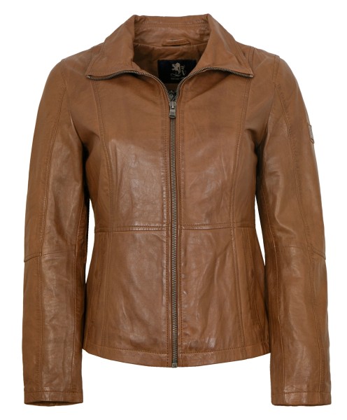 OTTO KERN - Damen Lederjacke Lammnappa cognac-14131