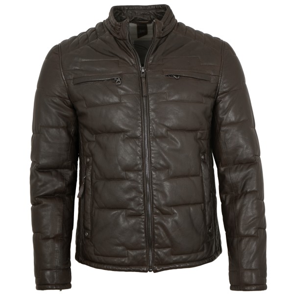 Gipsy- Herren Lederjacke Steppjacke Lammnappa chestnut-14282