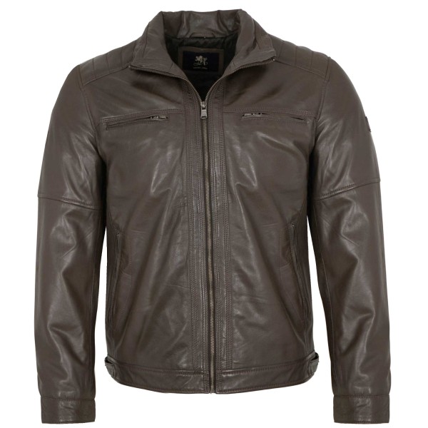 OTTO KERN- Herren Lederjacke Lammnappa dunkelbraun-14306