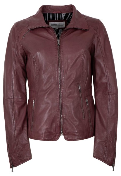 Damen Lederjacke Lammnappa ox-red-13881