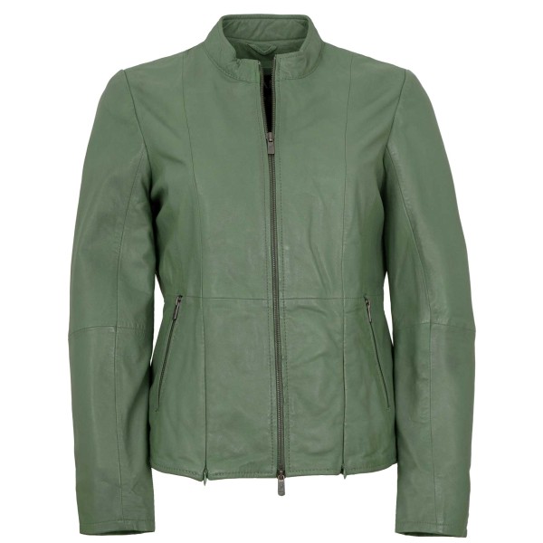 Jilani Collection - Damen Lederjacke Lammnappa sea green-14398
