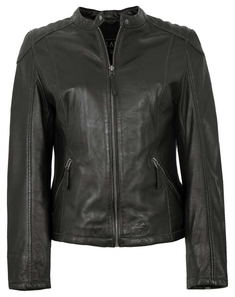 Jilani - Damen Lederjacke Lammnappa schwarz-13882