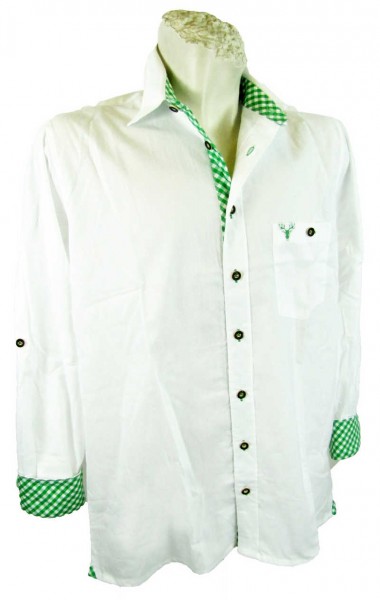 Trachtenmode - Country Life - Herren Trachtenhemd Hemd weiß