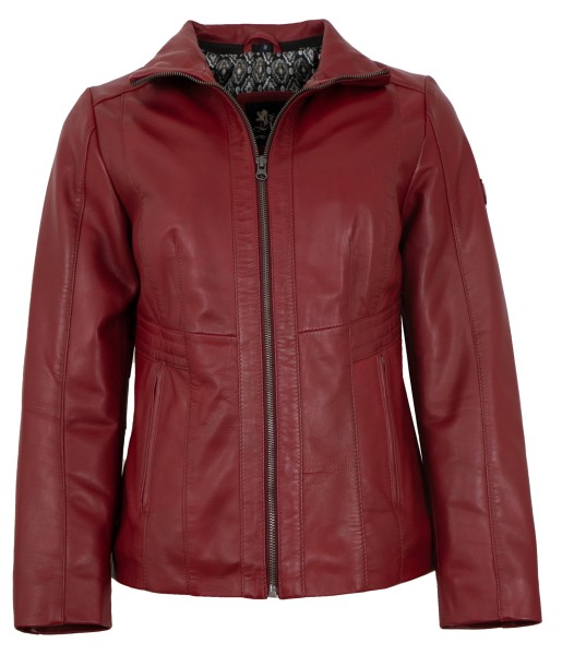 OTTO KERN - Damen Lederjacke Lammnappa dunkelrot-14150-2