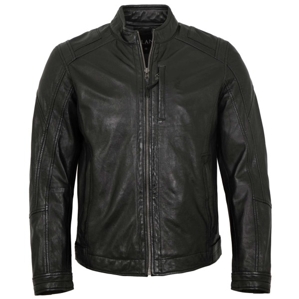 Jilani - Herren Lederjacke Lammnappa schwarz-14513