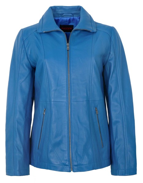 MADDOX - Damen Lederjacke Lammnappa blau-13899