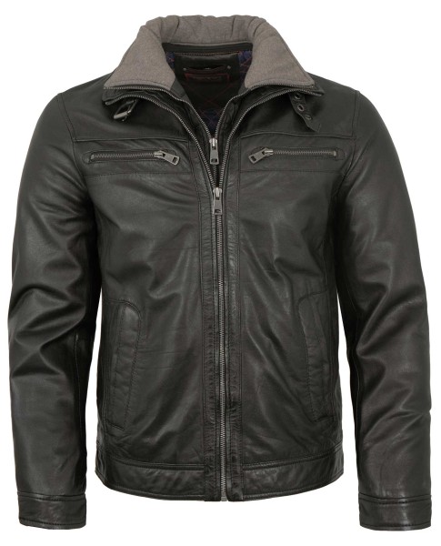 Existenz - Herren Lederjacke Lammnappa schwarz-14164